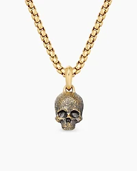 Memento Mori Skull Amulet in 18K Yellow Gold