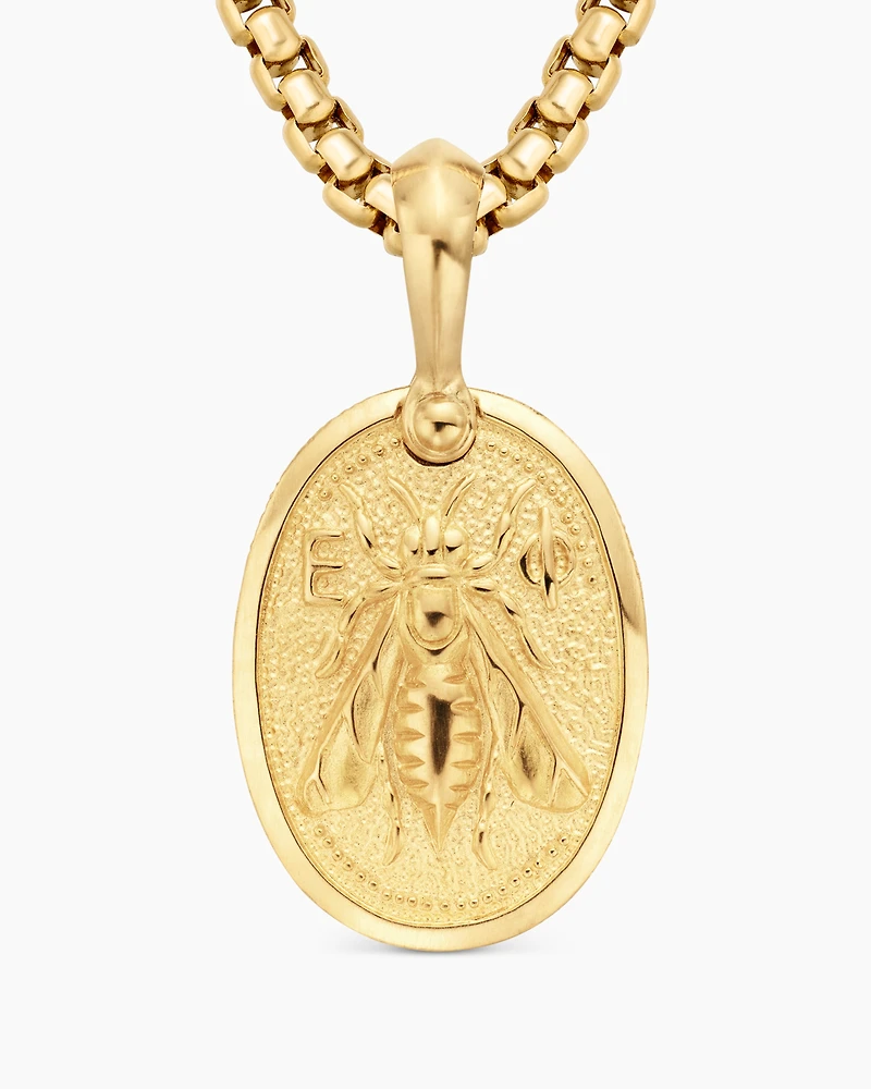 Petrvs® Bee Amulet in 18K Yellow Gold, 29mm
