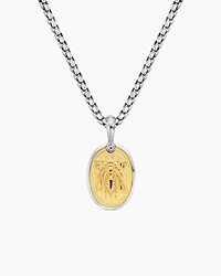 Petrvs® Bee Amulet in Sterling Silver with 18K Yellow Gold, 29mm