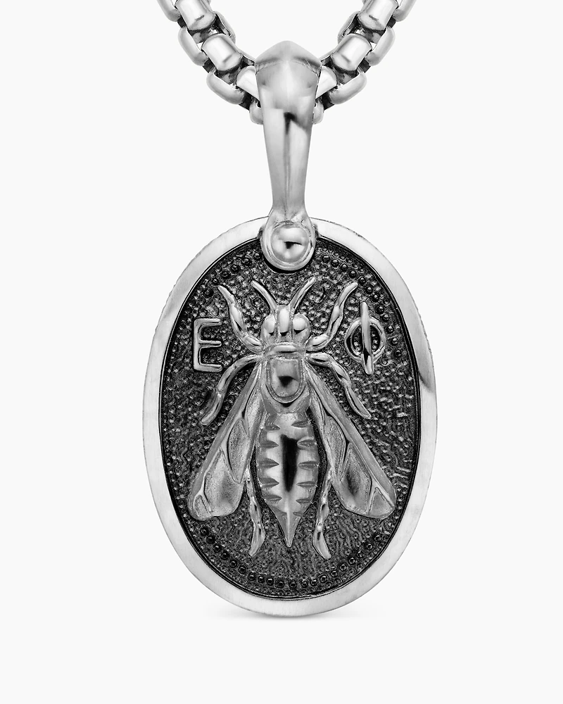 Petrvs® Bee Amulet in Sterling Silver, 29mm