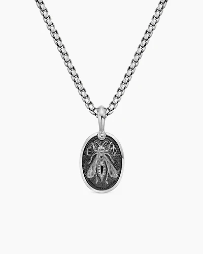 Petrvs® Bee Amulet in Sterling Silver, 29mm