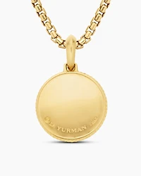 Maritime® Compass Amulet in 18K Yellow Gold with Centre Diamond, 29.5mm