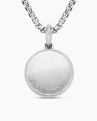 Maritime® Compass Amulet in Sterling Silver with 18K Yellow Gold and Centre Diamond, 29.5mm
