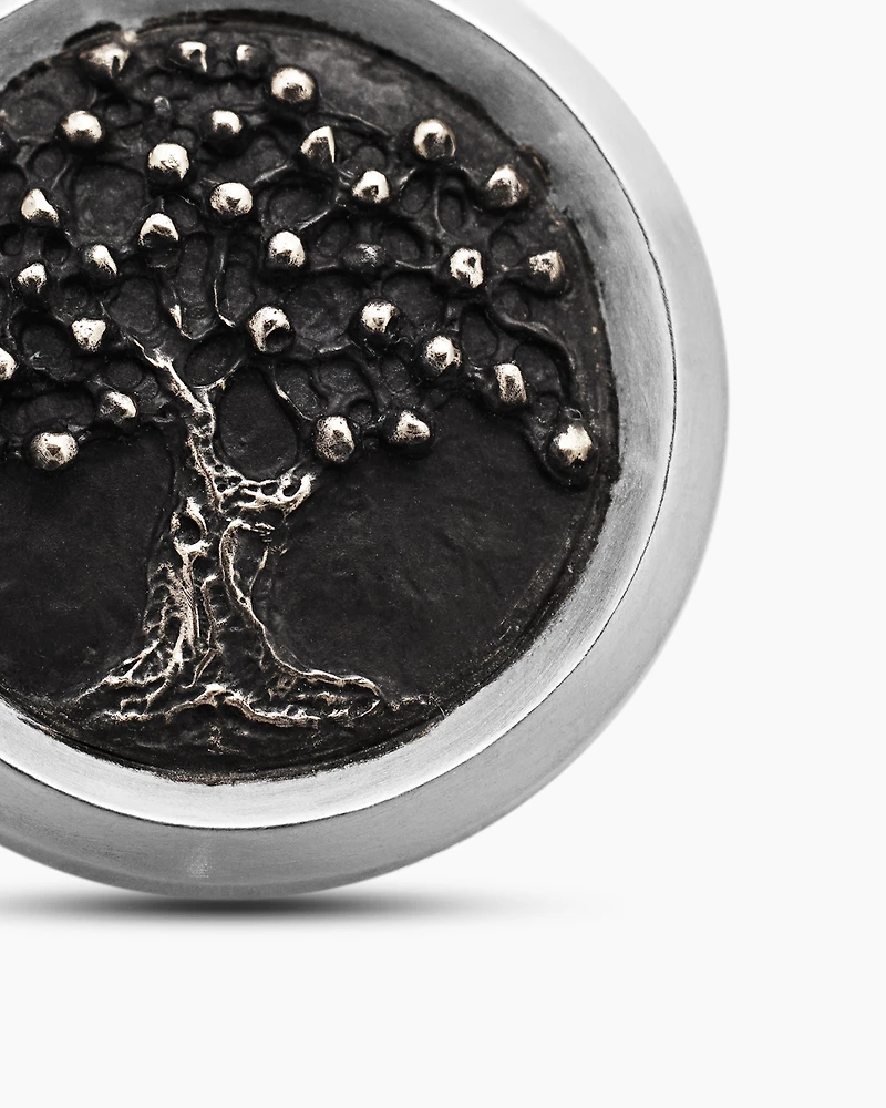 Tree of Life Amulet in Sterling Silver with Bronze, 22.8mm