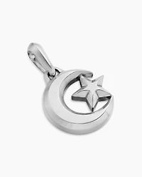 Star and Crescent Amulet in Sterling Silver, 28.3mm
