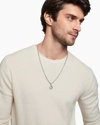 Star and Crescent Amulet in Sterling Silver, 28.3mm