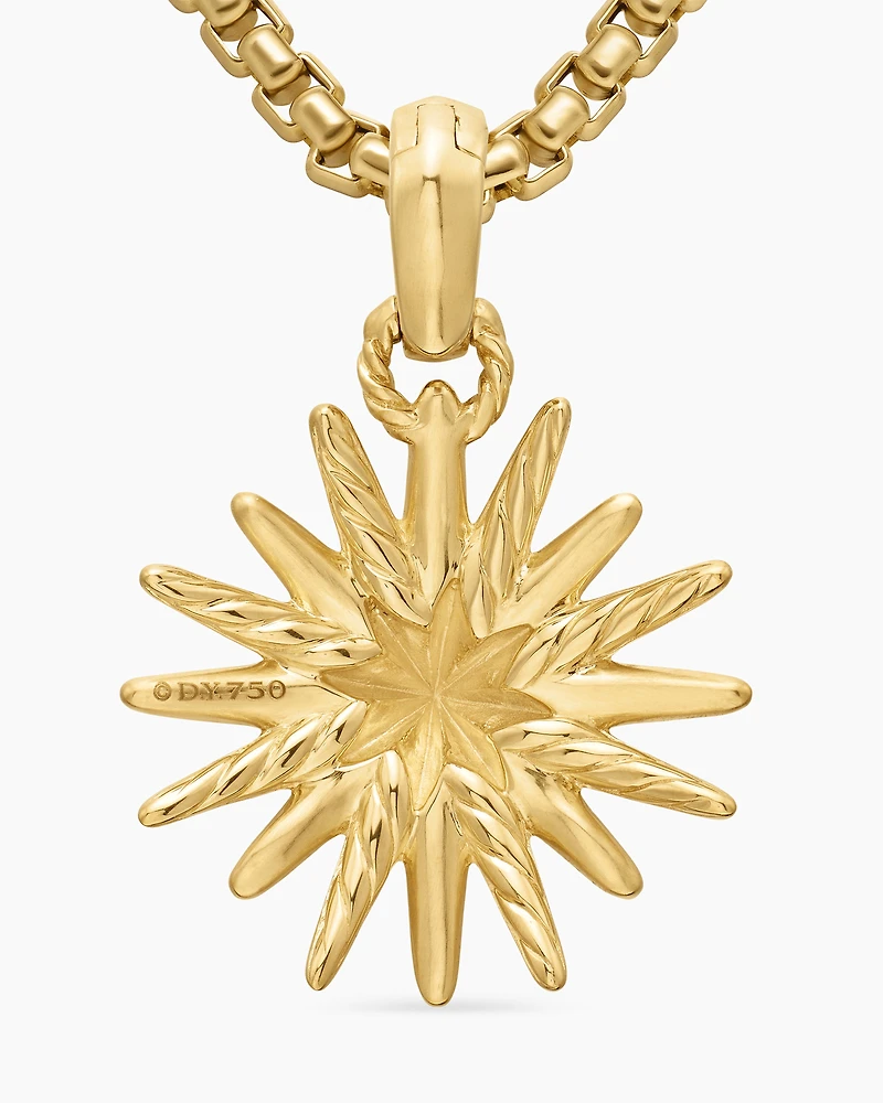 Starburst Charm in 18K Yellow Gold, 21.5mm