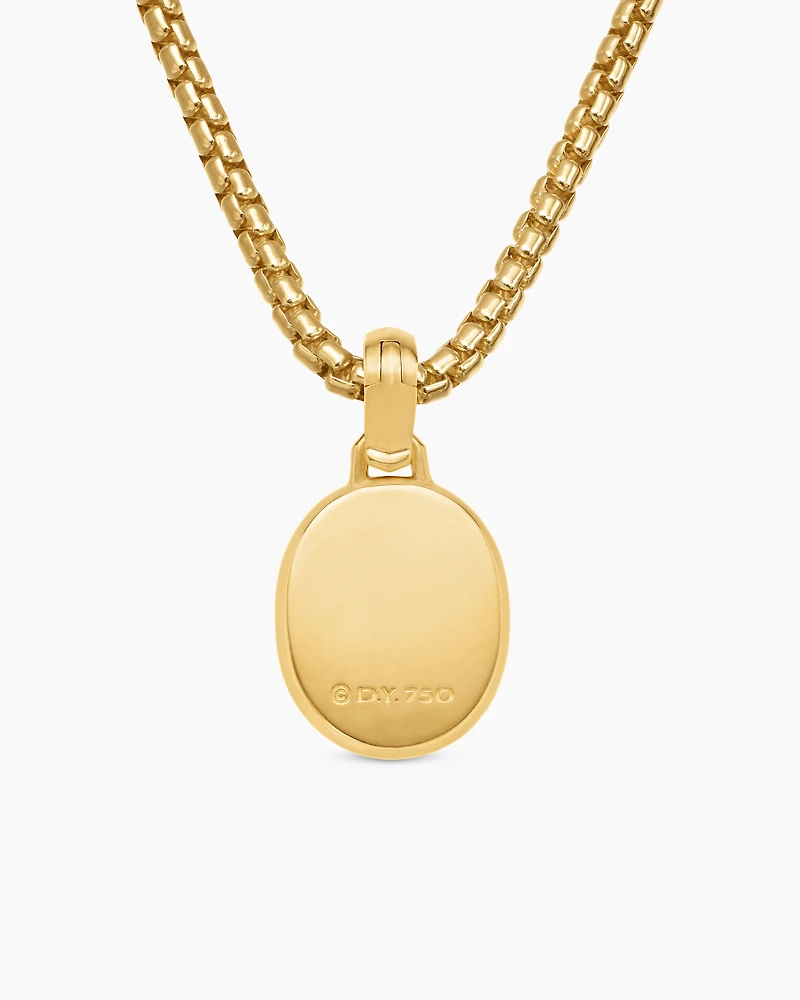 Petrvs® Scarab Amulet in 18K Yellow Gold with Carnelian and Diamonds, 24.7mm