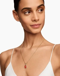 Petrvs® Scarab Amulet in 18K Yellow Gold with Carnelian and Diamonds, 24.7mm