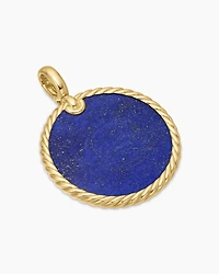 DY Elements® Disc Pendant in 18K Yellow Gold with Lapis