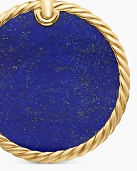 DY Elements® Disc Pendant in 18K Yellow Gold with Lapis