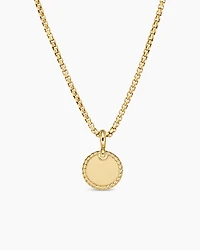 DY Elements® Disc Pendant in 18K Yellow Gold with Diamonds