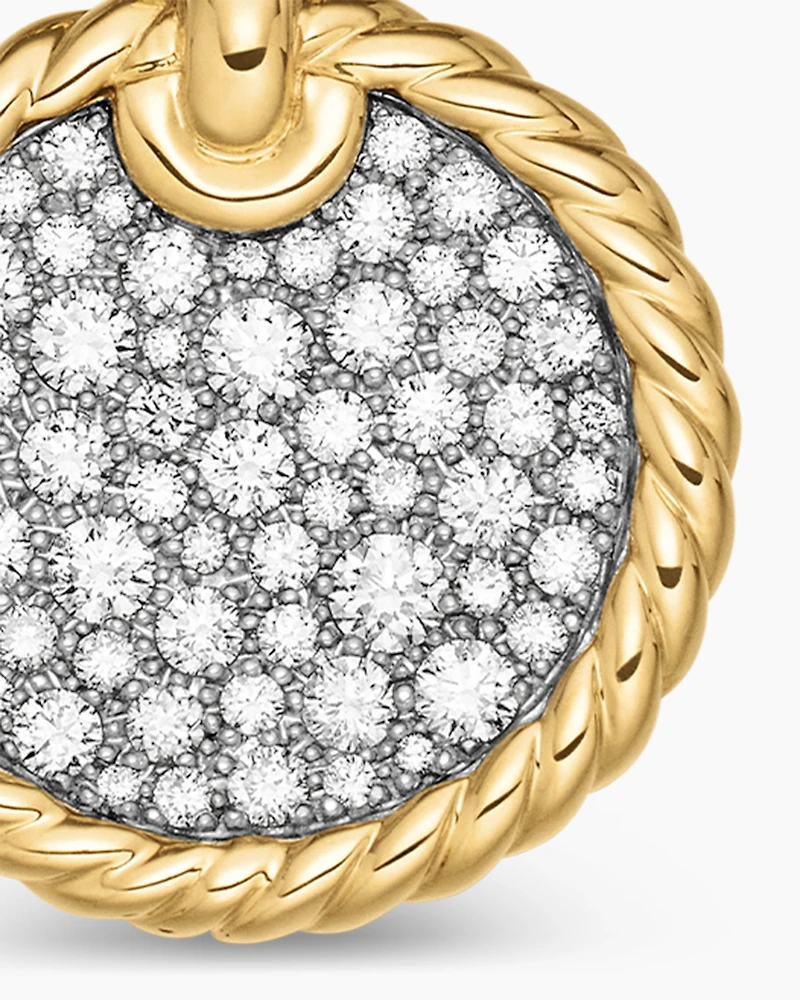 DY Elements® Disc Pendant in 18K Yellow Gold with Diamonds