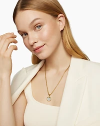 DY Elements® Disc Pendant in 18K Yellow Gold with Diamonds