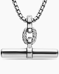 Lexington E/W Barrel Pendant  in Sterling Silver, 36mm