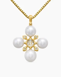 Renaissance® Pearl Pendant in 18K Yellow Gold with Pearls and Diamonds, 29.4mm