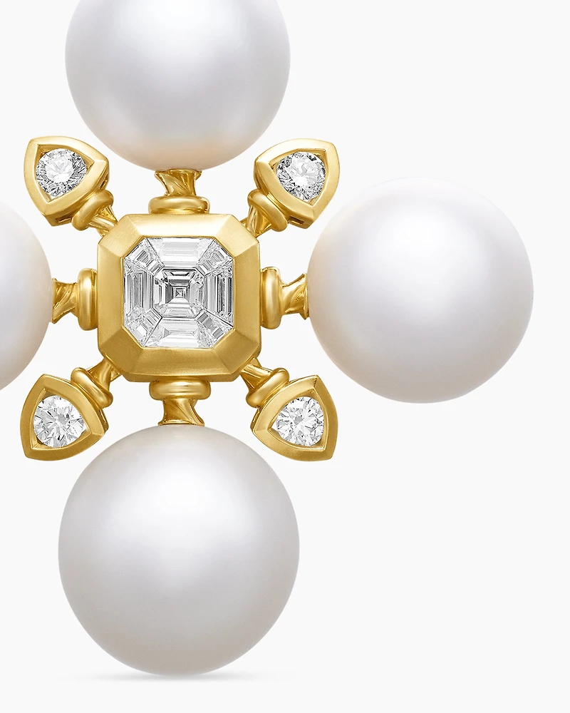 Renaissance® Pearl Pendant in 18K Yellow Gold with Pearls and Diamonds, 29.4mm