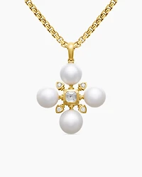 Renaissance® Pearl Pendant in 18K Yellow Gold with Pearls and Diamonds, 29.4mm