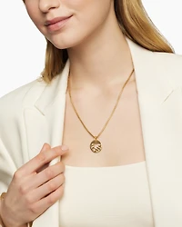 DY Elements® Dove Pendant in 18K Yellow Gold with Diamonds, 21.7mm