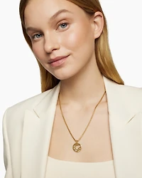 DY Elements® Dove Pendant in 18K Yellow Gold with Diamonds, 21.7mm