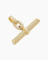 Lexington E/W Barrel Pendant in 18K Yellow Gold with Diamonds