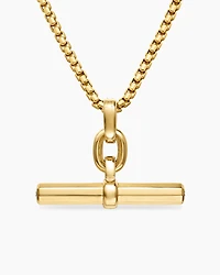 Lexington E/W Barrel Pendant in 18K Yellow Gold with Diamonds