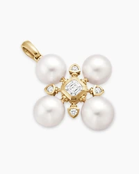 Renaissance Pearl Pendant in 18K Yellow Gold with Pearls and Diamonds