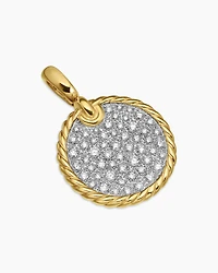 DY Elements® Disc Pendant in 18K Yellow Gold with Diamonds