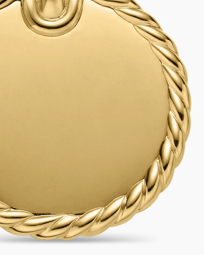 DY Elements® Disc Pendant in 18K Yellow Gold with Diamonds