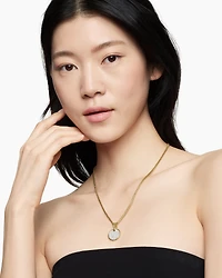 DY Elements® Disc Pendant in 18K Yellow Gold with Diamonds
