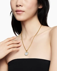 DY Elements® Disc Pendant in 18K Yellow Gold with Diamonds