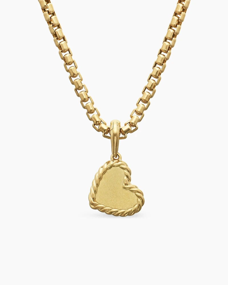 DY Elements® Heart Pendant in 18K Yellow Gold with Diamonds, 12.6mm