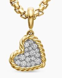 DY Elements® Heart Pendant in 18K Yellow Gold with Diamonds, 12.6mm