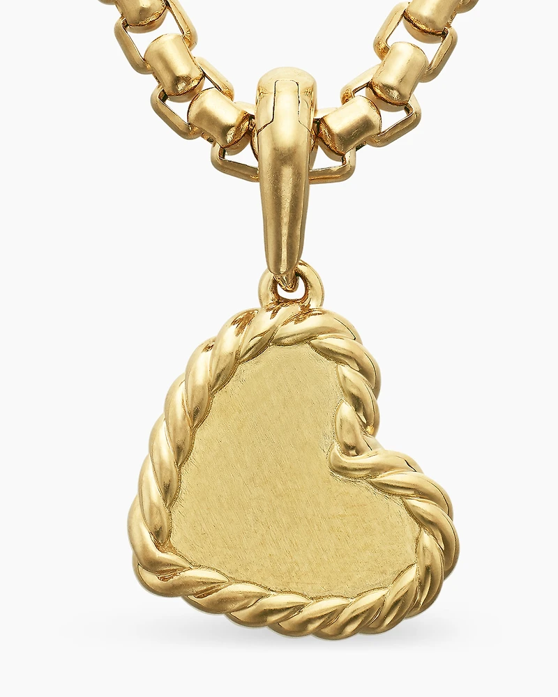 DY Elements® Heart Pendant in 18K Yellow Gold with Diamonds, 12.6mm