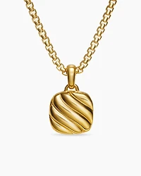 Sculpted Cable Square Locket in 18K Yellow Gold, 22.5mm