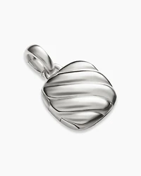 Sculpted Cable Square Locket in Sterling Silver, 22.5mm