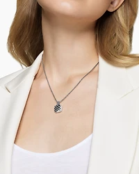 Sculpted Cable Square Locket in Sterling Silver, 22.5mm