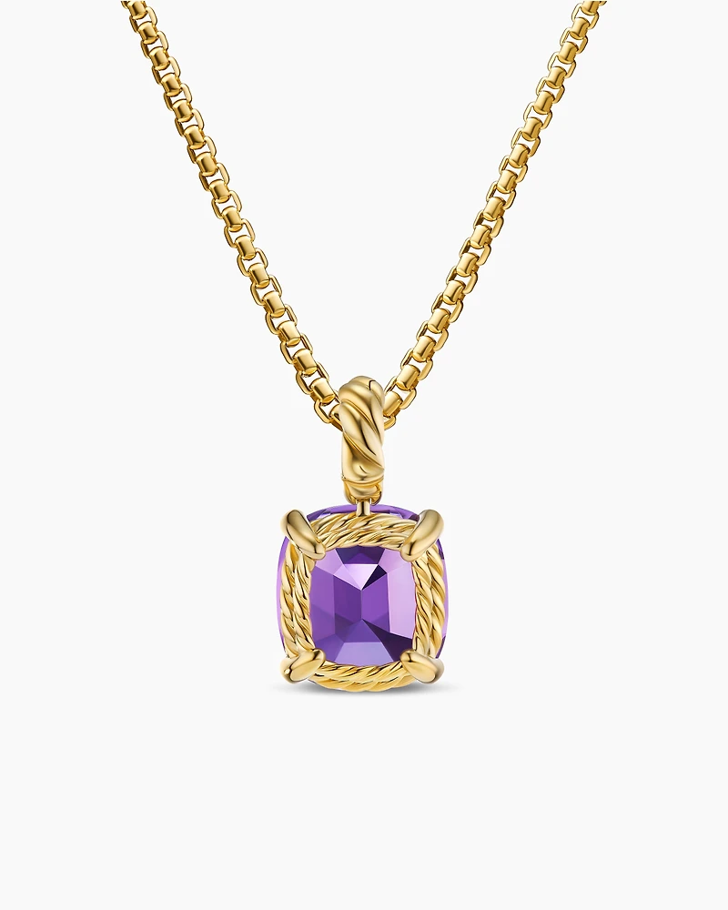 Marbella Pendant in 18K Yellow Gold with Amethyst