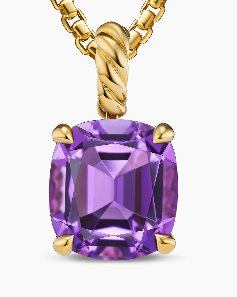 Marbella Pendant in 18K Yellow Gold with Amethyst