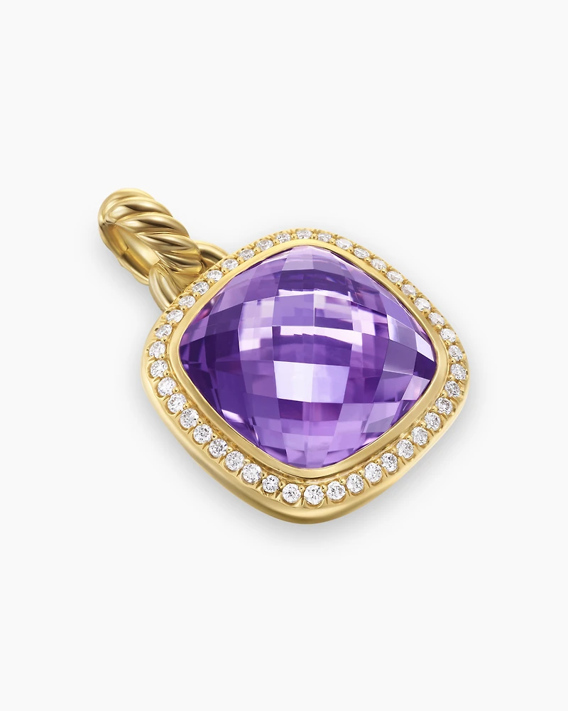 Albion® Pendant in 18K Yellow Gold with Amethyst and Diamonds