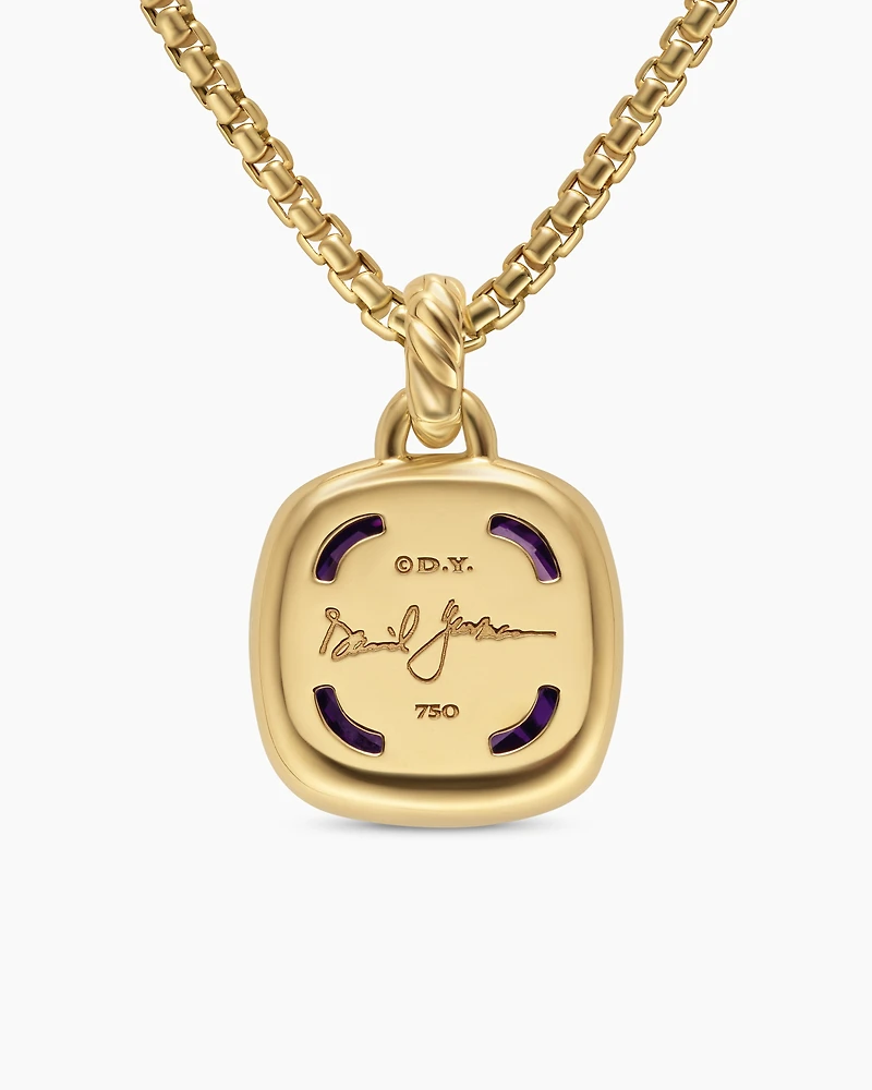 Albion® Pendant in 18K Yellow Gold with Amethyst and Diamonds