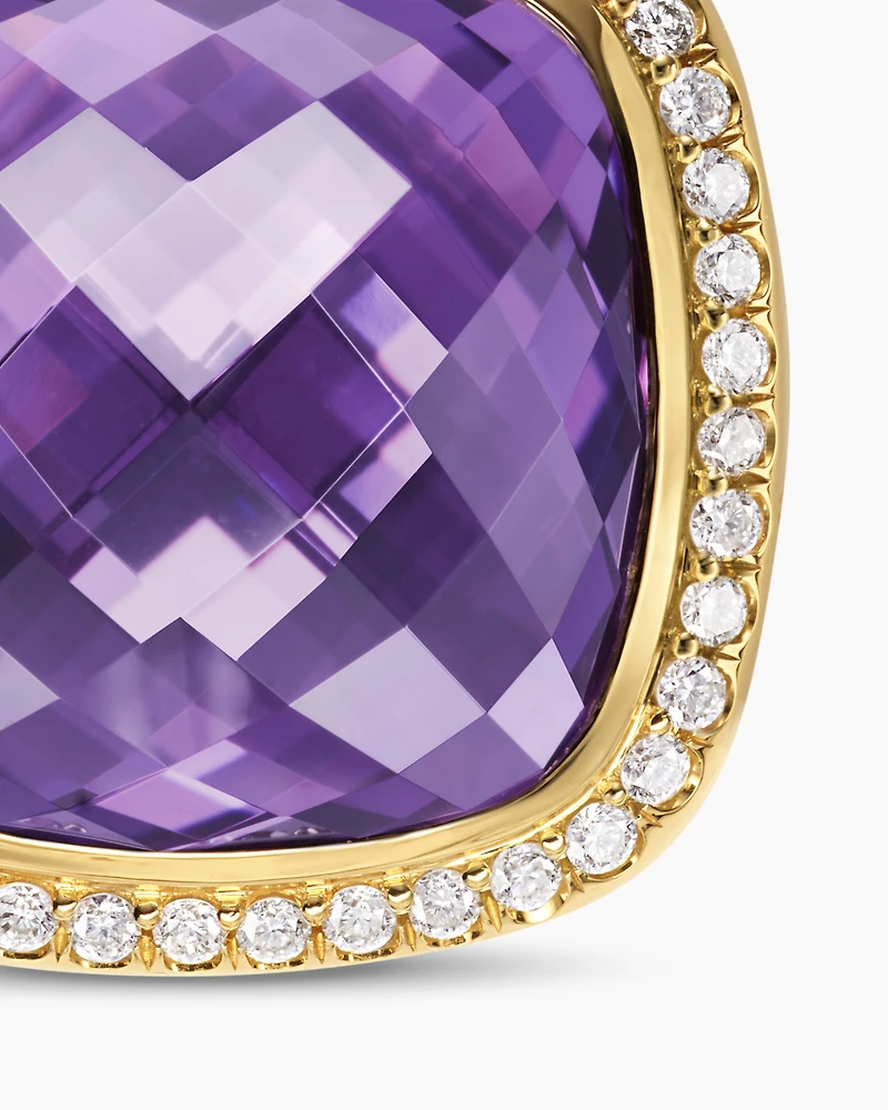 Albion® Pendant in 18K Yellow Gold with Amethyst and Diamonds