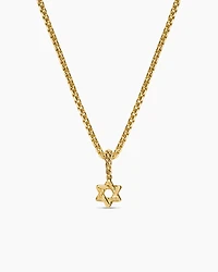 Micro Pavé Star of David Amulet in 18K Yellow Gold with Diamonds, 7.4mm