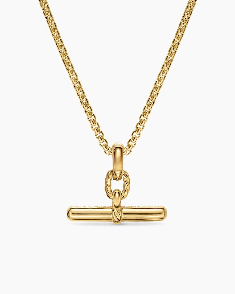 DY Madison® Toggle Pendant in 18K Yellow Gold with Diamonds