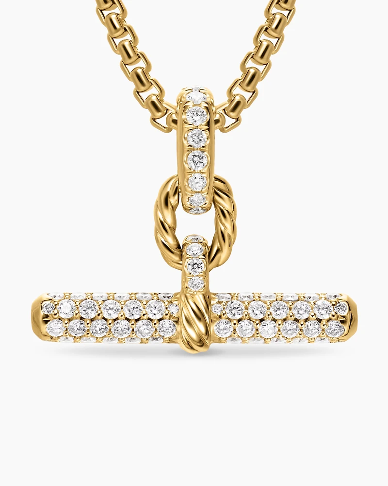 DY Madison® Toggle Pendant in 18K Yellow Gold with Diamonds
