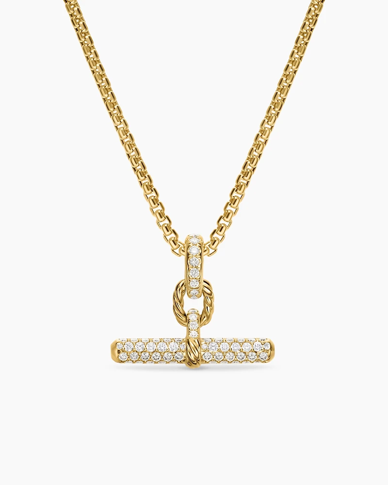 DY Madison® Toggle Pendant in 18K Yellow Gold with Diamonds