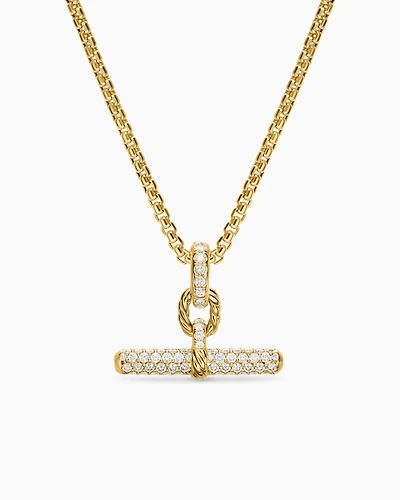 DY Madison® Toggle Pendant in 18K Yellow Gold with Diamonds