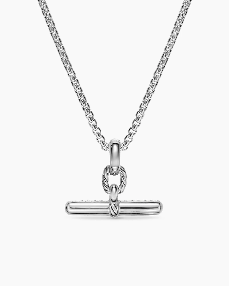 DY Madison® Toggle Pendant in Sterling Silver with Diamonds