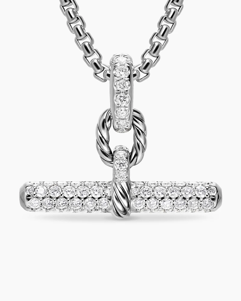 DY Madison® Toggle Pendant in Sterling Silver with Diamonds