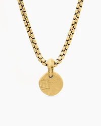 Shipwreck Coin Amulet in 18K Yellow Gold, 10.5mm
